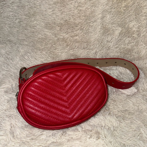 Red Quilted Crossbody Bag - Picture 4 of 4